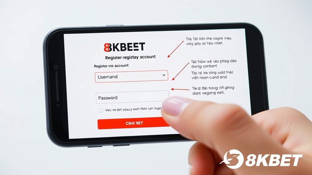 Đăng ký 8KBET - Hành trình bắt đầu trải nghiệm đỉnh cao cá cược trực tuyến an toàn, dễ dàng và nhiều ưu đãi hấp dẫn