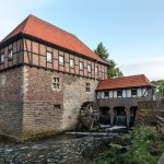 A river running through a town