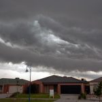 A house in heavy storm weather